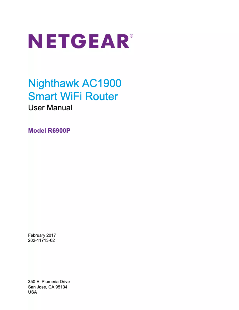 Page 1 de la notice Manuel utilisateur Netgear Nighthawk R6900P