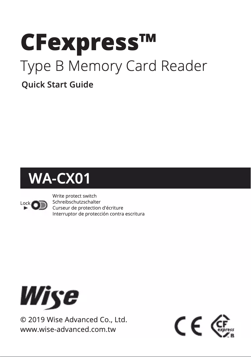 Page n°1 - Manuel utilisateur Wise WA-CX01