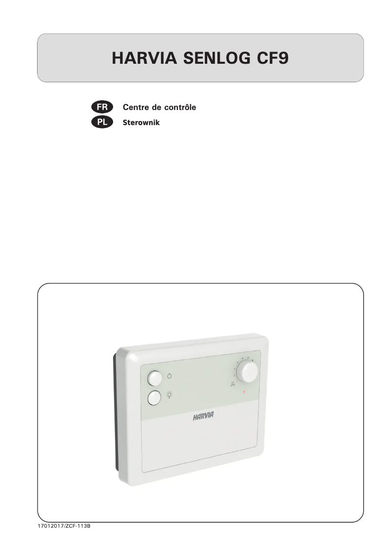 Page 1 de la notice Manuel utilisateur Harvia Senlog CF9