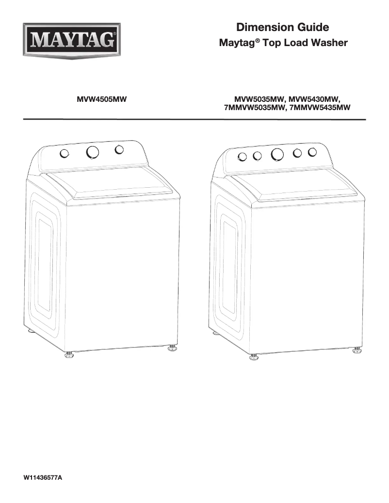 Image de la première page du manuel de l'appareil MVW5035MW