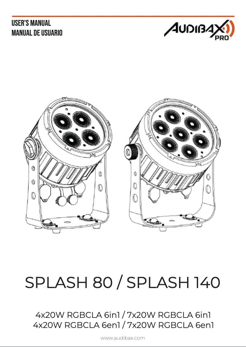 Page 1 de la notice Manuel utilisateur Audibax Splash 80