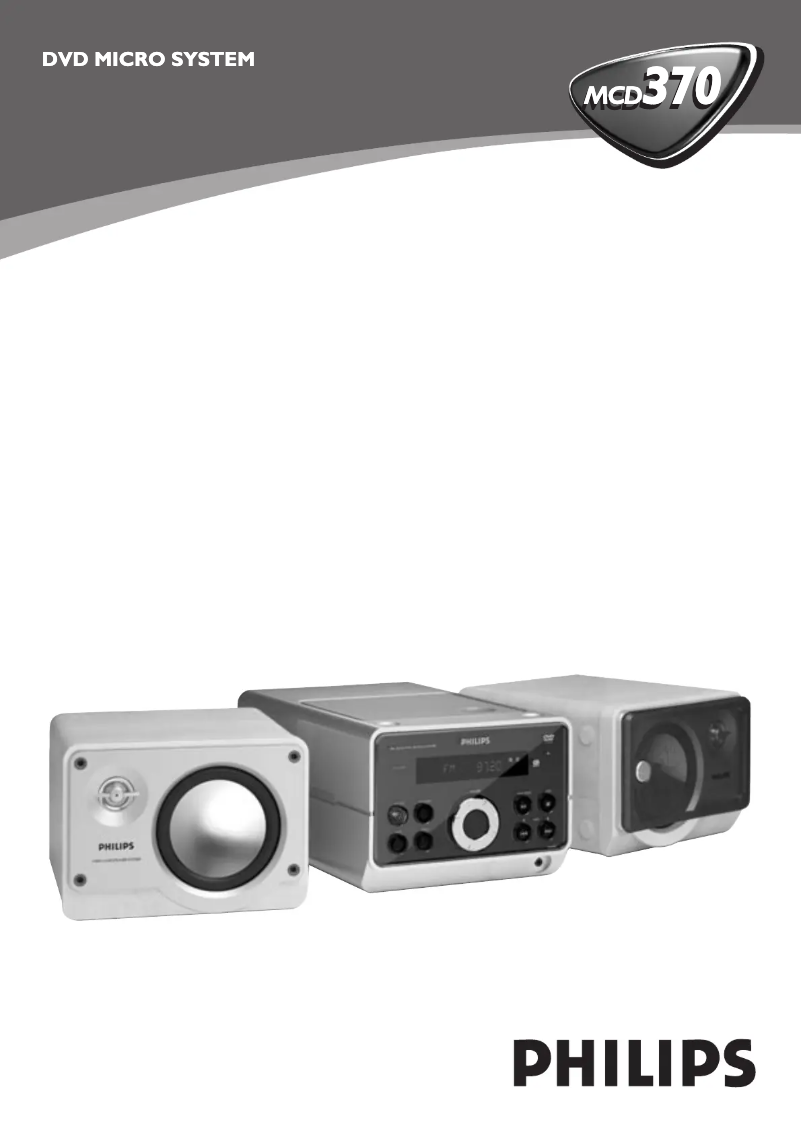 Image de la première page du manuel de l'appareil MC-D370