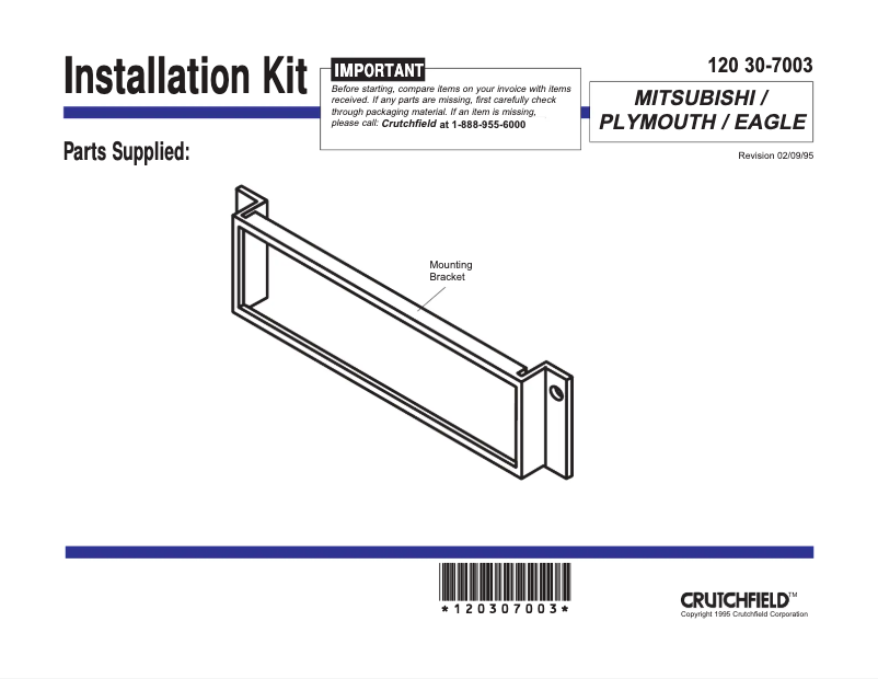 Page n°1 - Manuel utilisateur Metra 30-7003