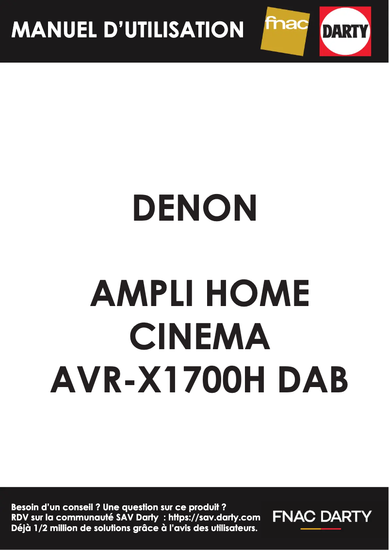 Página 1 del manual Manual de usuario Denon AVR-X1700H