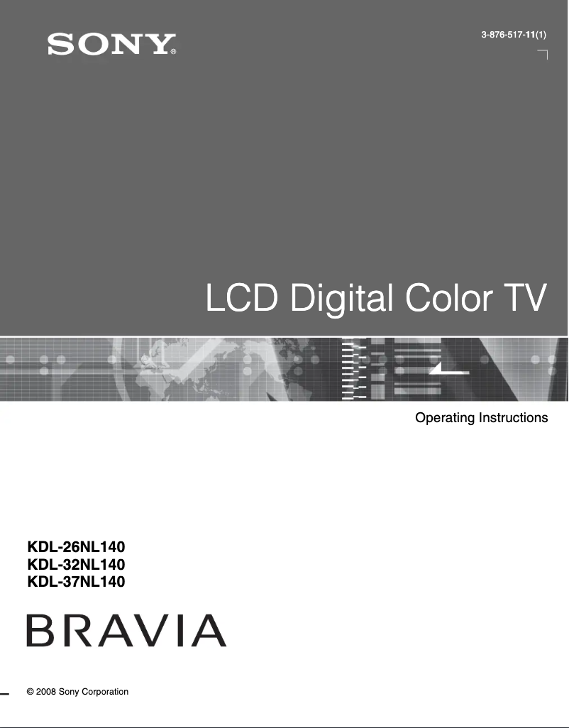 Page n°1 - Manuel utilisateur Sony Bravia KDL-26NL140