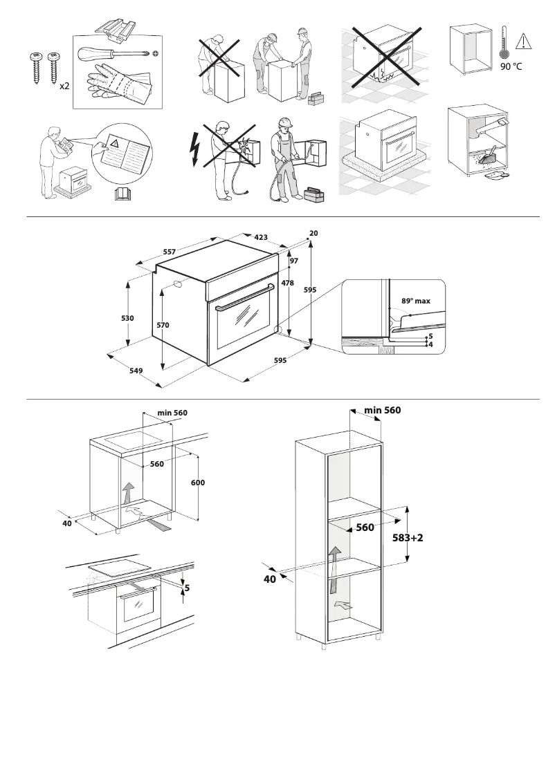 Página 1 del manual Instrucciones de seguridad Hotpoint FA2 530 H IX HA