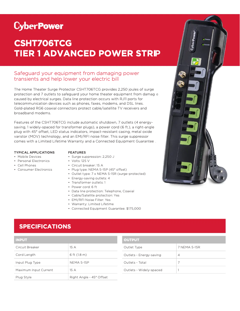 Page n°1 - Manuel utilisateur CyberPower Home Theater CSHT706TCG