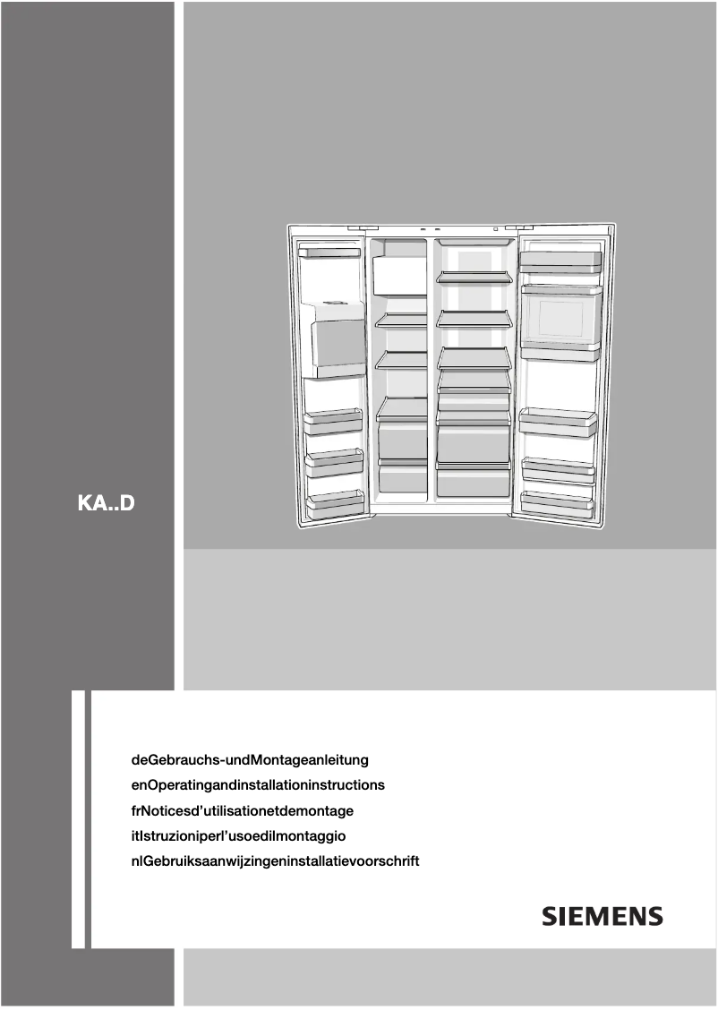 Image de la première page du manuel de l'appareil KA62DA70GB