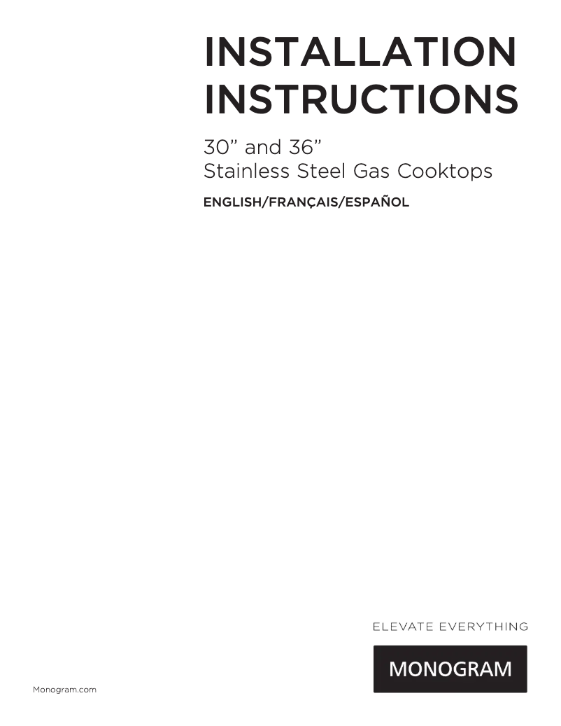 Image de la première page du manuel de l'appareil ZGU36ESLSS