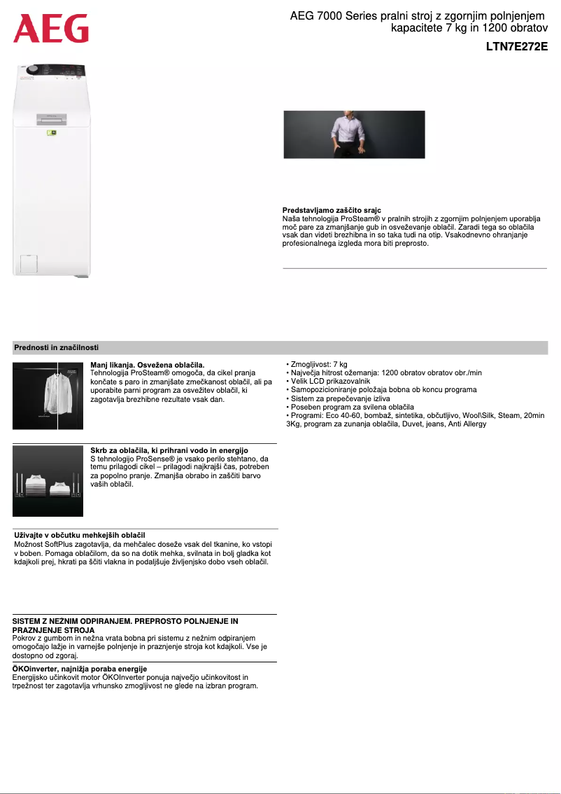 Image de la première page du manuel de l'appareil LTN7E272E