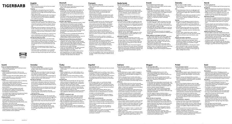 Image de la première page du manuel de l'appareil TIGERBARB 005.595.78