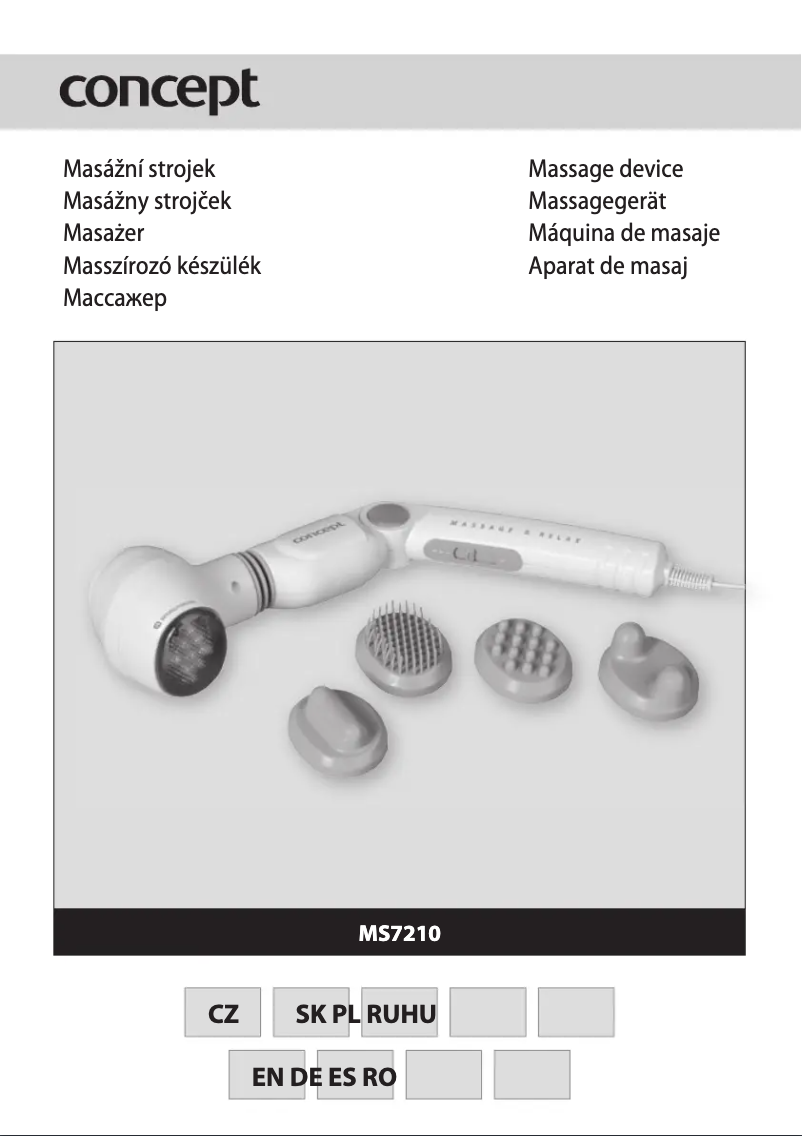 Image de la première page du manuel de l'appareil MS-7210