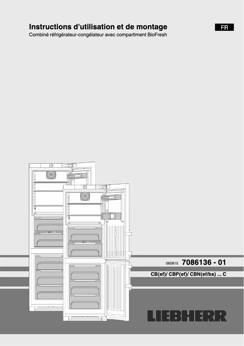 Page 1 de la notice Manuel utilisateur Liebherr CBN 4815 Comfort