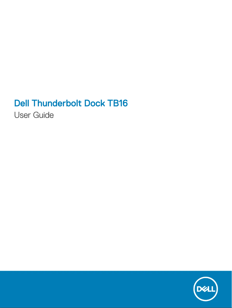Página 1 del manual Manual de usuario Dell Thunderbolt Dock TB16