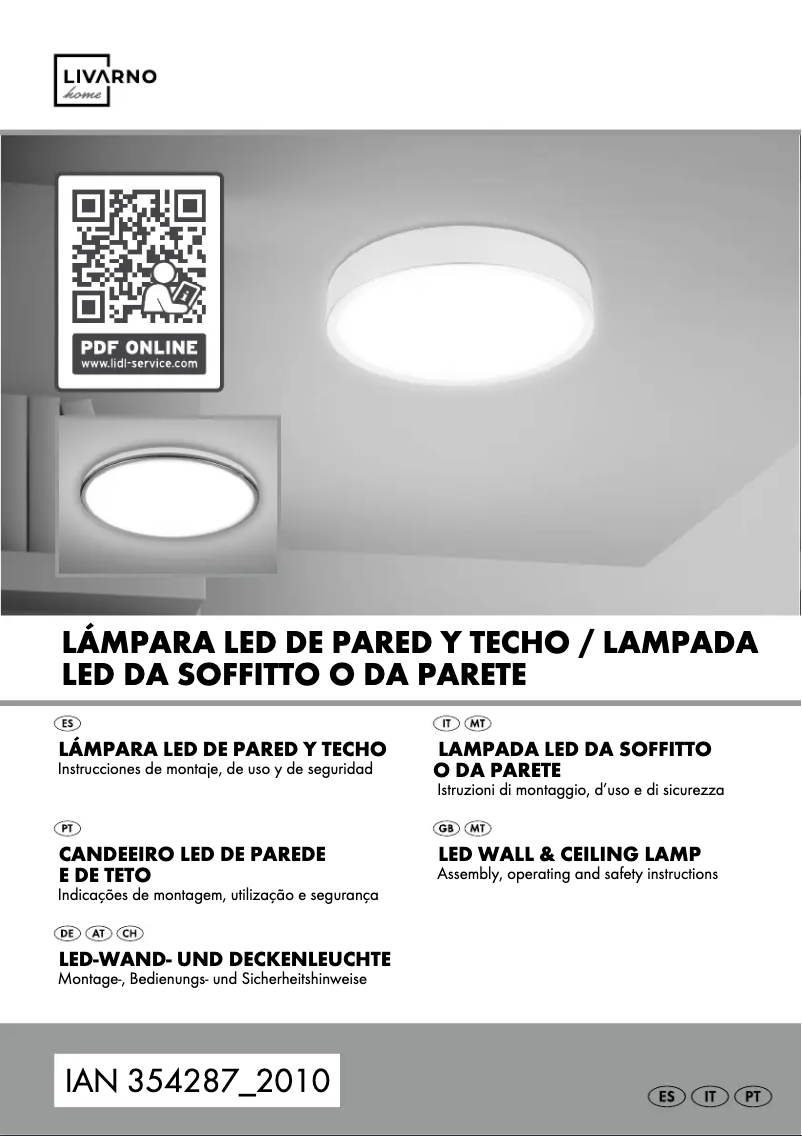 Page n°1 - Manuel utilisateur Livarno Lux IAN 354287