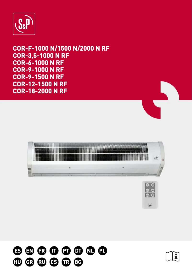 Page 1 de la notice Manuel utilisateur Soler & Palau COR-18-2000 N RF