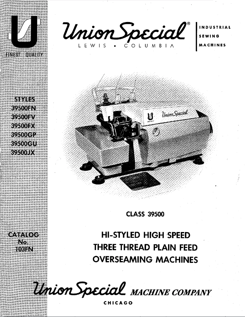 Page 1 de la notice Manuel utilisateur Union Special 39500JX