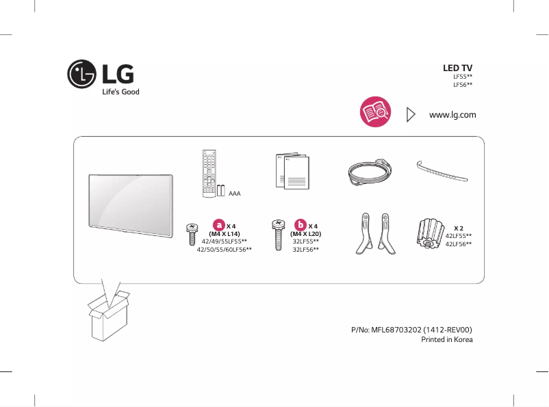 Page n°1 - Manuel utilisateur LG 55LF550T