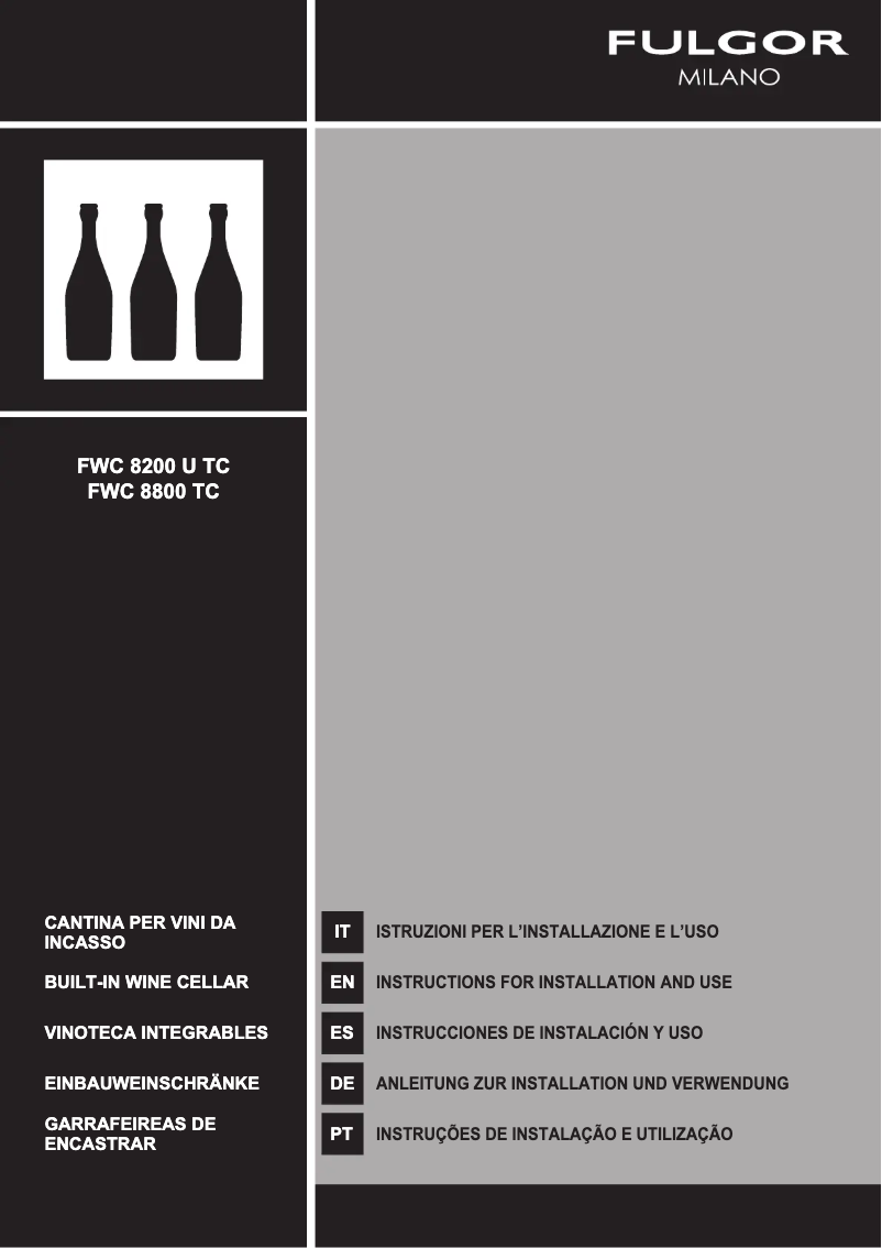 Image de la première page du manuel de l'appareil FWC 8200 U TC