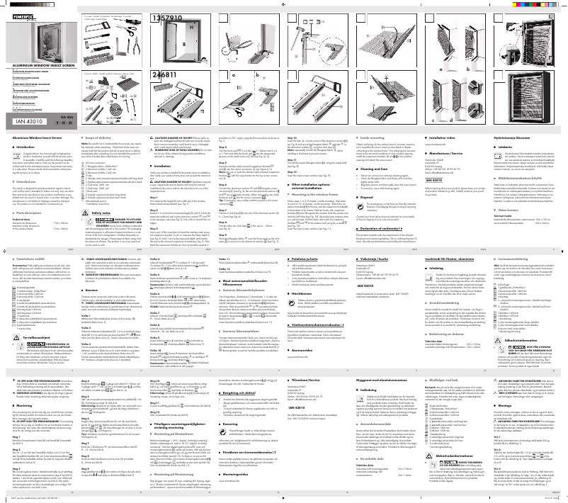 Page 1 de la notice Manuel utilisateur Powerfix IAN 43014