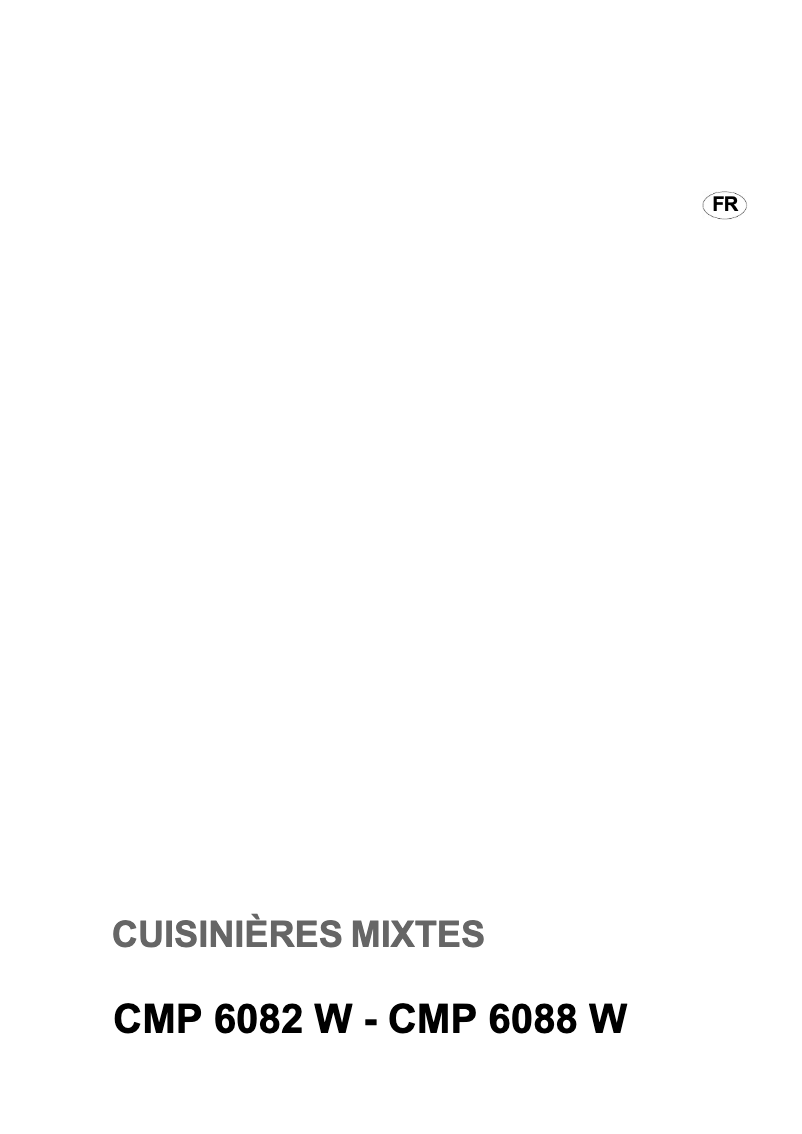 Page n°1 - Manuel utilisateur Faure CMP6088W