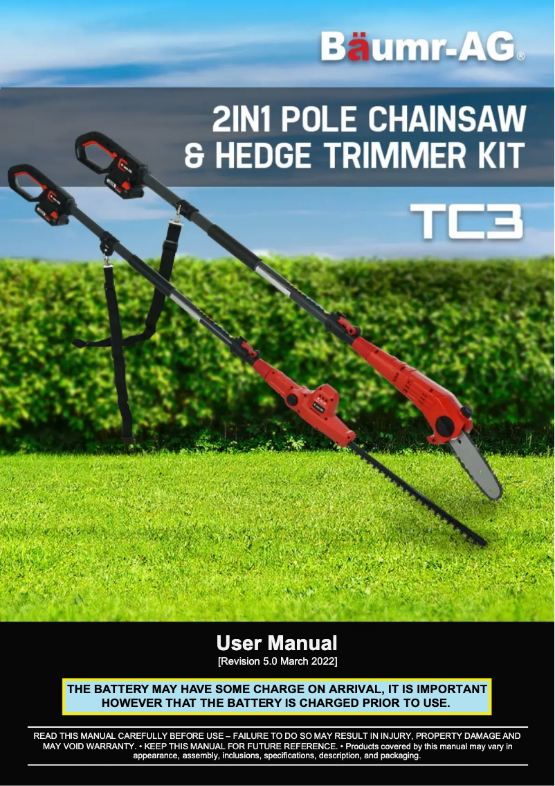 Page 1 de la notice Manuel utilisateur Baumr-AG HT3 & PS3
