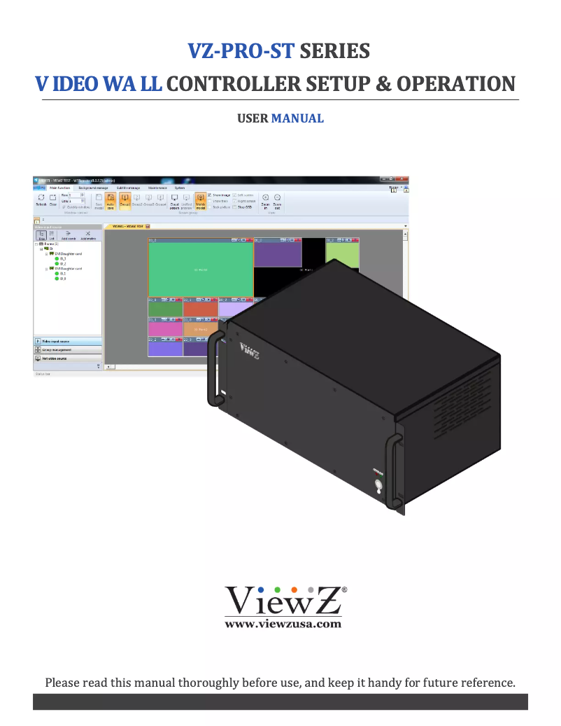 Page n°1 - Manuel utilisateur ViewZ VZ-PRO
