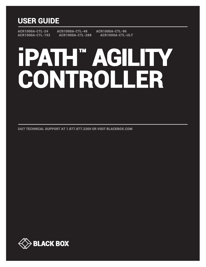 Page 1 de la notice Manuel utilisateur Black Box ACR1000A-CTL-96