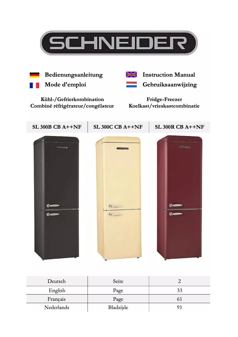 Image de la première page du manuel de l'appareil SL 300NF R-CB A++