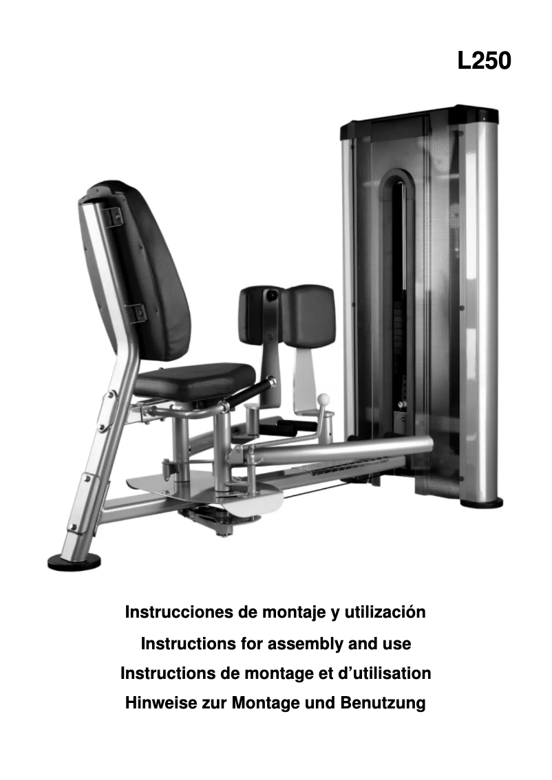 Page 1 de la notice Manuel utilisateur BH Fitness L250