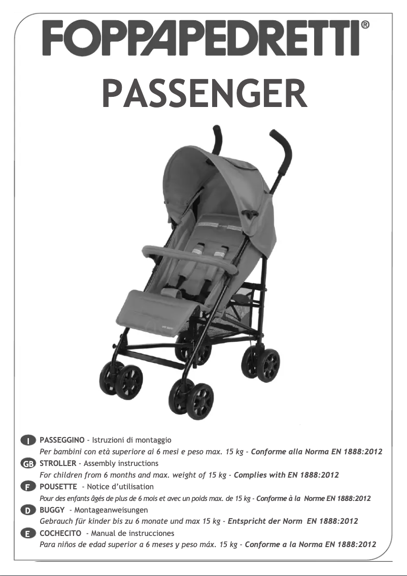 Page n°1 - Manuel utilisateur Foppapedretti Passenger