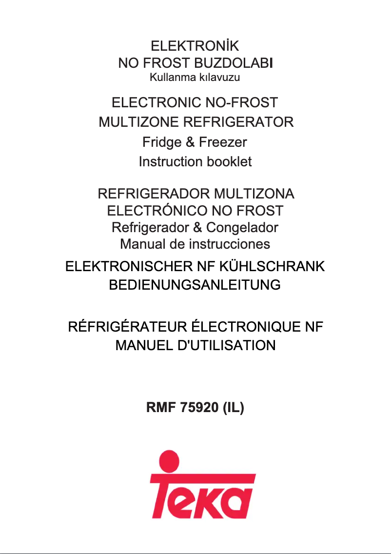 Page 1 de la notice Manuel utilisateur Teka RMF 75920