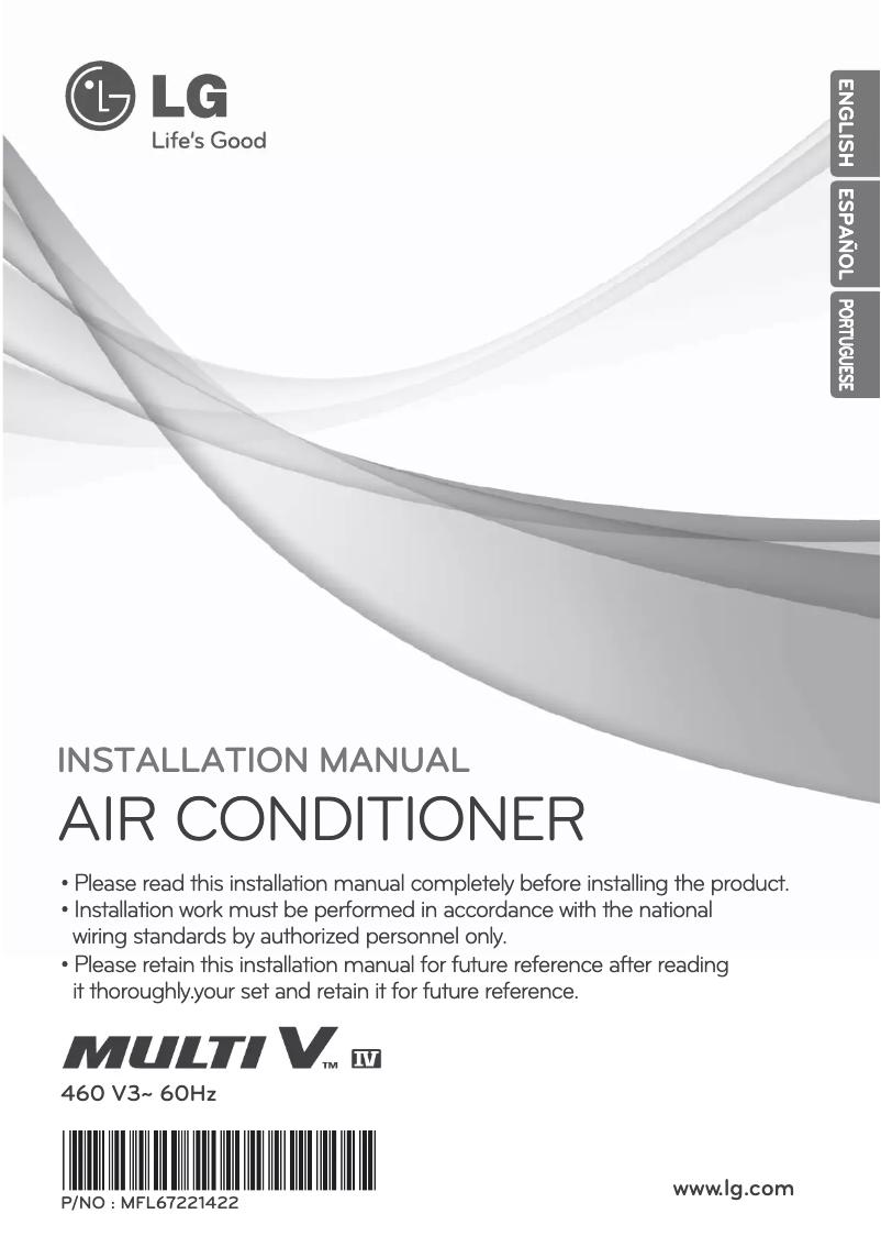 Page 1 de la notice Manuel utilisateur LG ARUV140DTS4