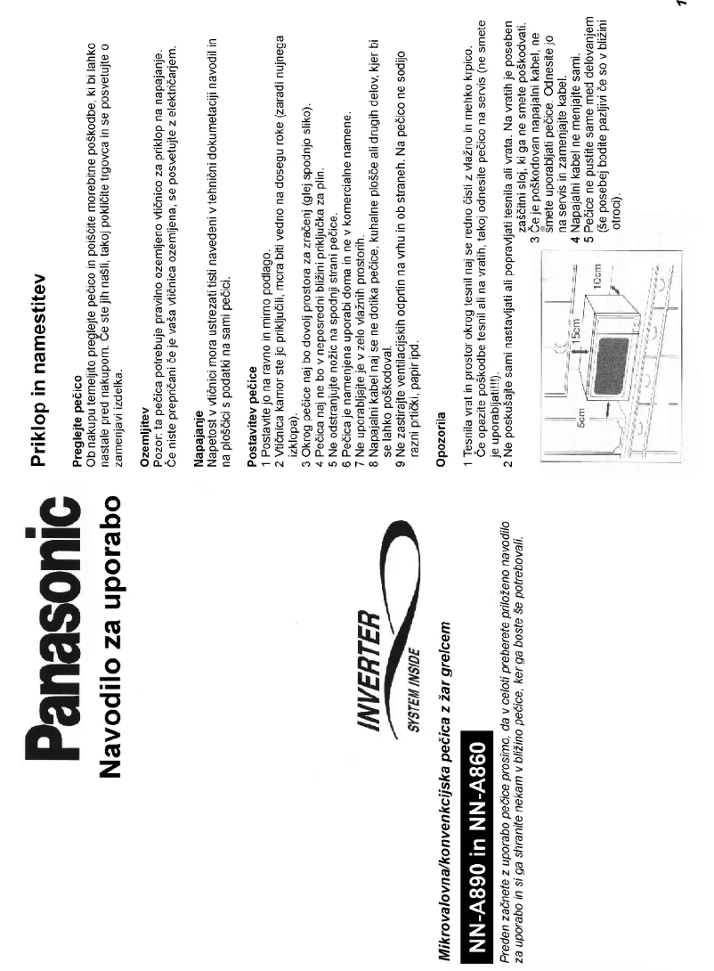 Image de la première page du manuel de l'appareil NN-A890WB