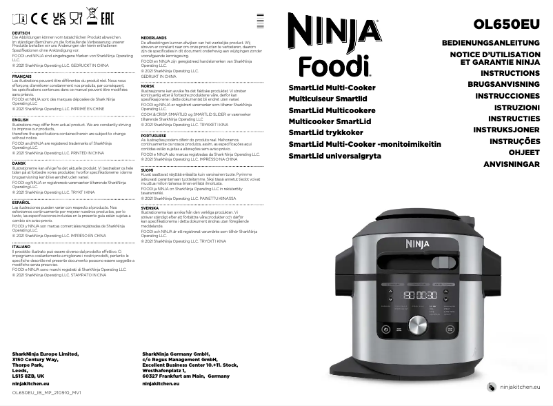 Page n°1 - Manuel utilisateur Ninja Foodi MAX OL650EU