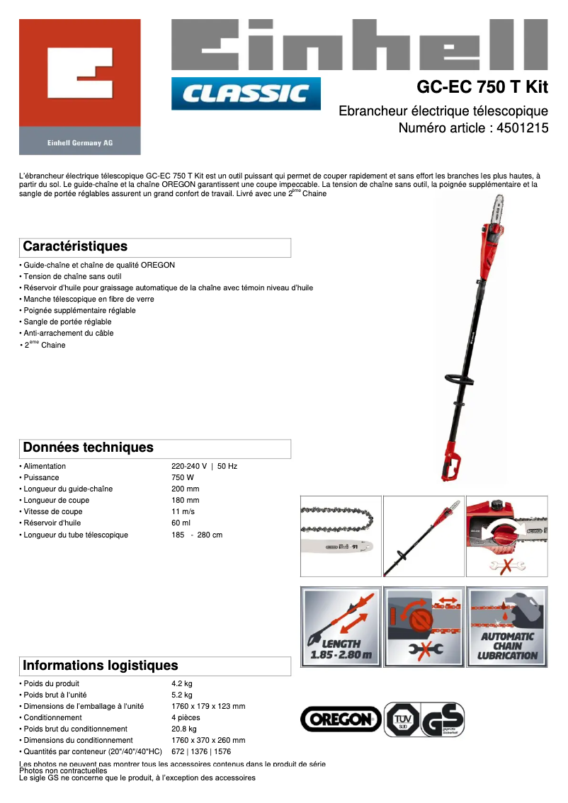 Image de la première page du manuel de l'appareil GC-EC 750 T Kit