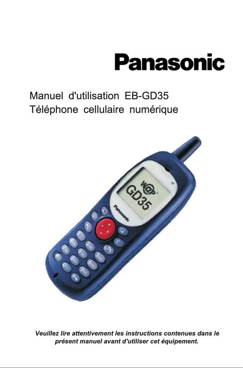 Page n°1 - Manuel utilisateur Panasonic EB-GD35