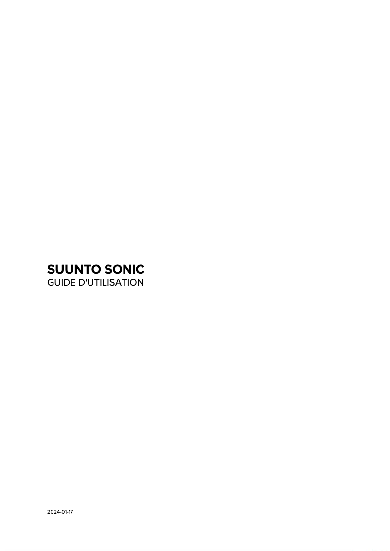 Page n°1 - Manuel utilisateur Suunto Sonic