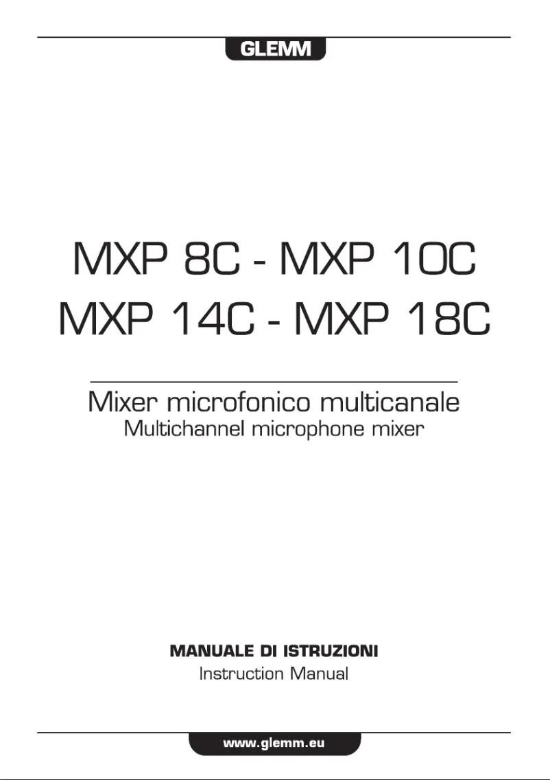 Image de la première page du manuel de l'appareil MXP 14C