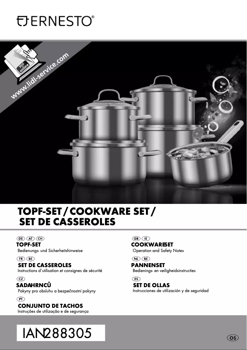 Page 1 de la notice Manuel utilisateur Ernesto IAN 288305