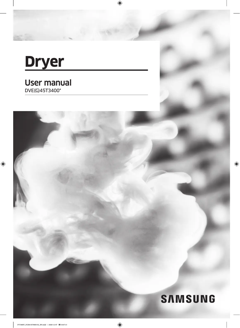 Page n°1 - Manuel utilisateur Samsung DVE45T3400W