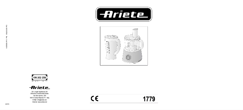 Page 1 de la notice Mode d'emploi Ariete Robomix Metal 1779