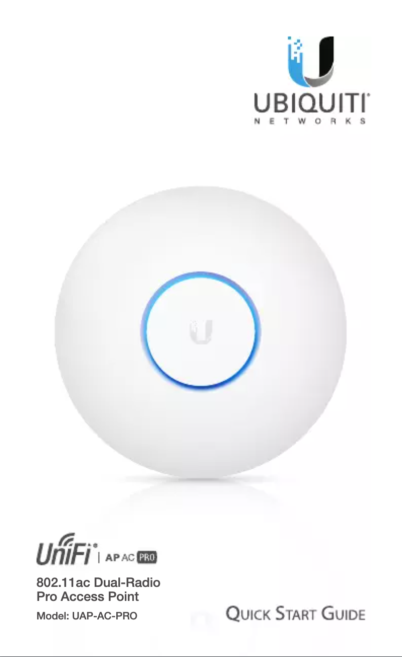 Page n°1 - Manuel utilisateur Ubiquiti Networks UniFi AP-AC-PRO-E