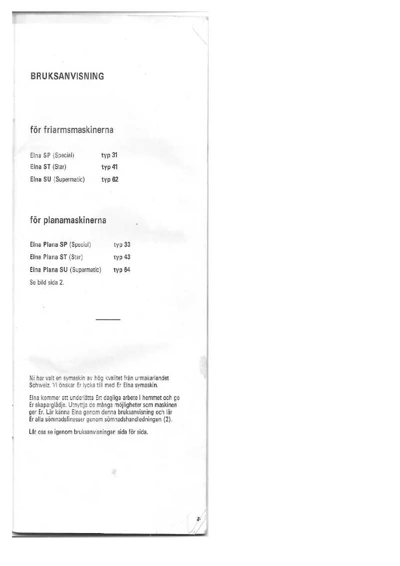 Image de la première page du manuel de l'appareil Supermatic 62