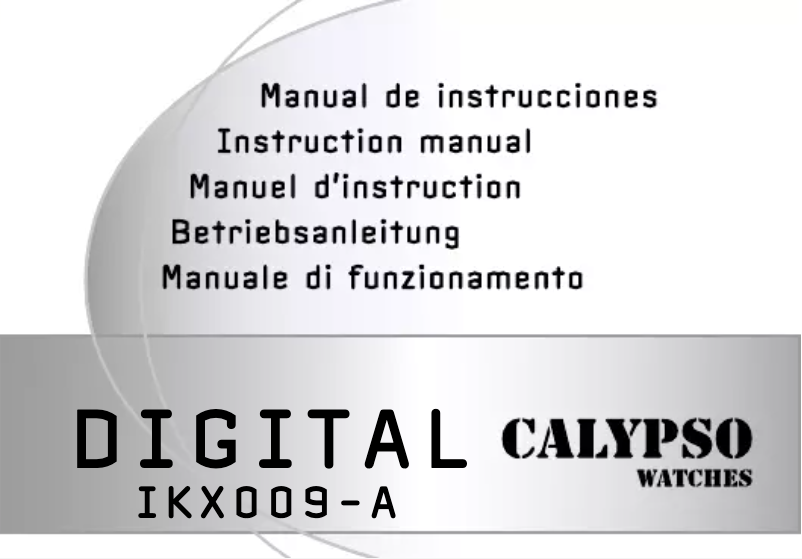 Page n°1 - Manuel utilisateur Calypso K6018