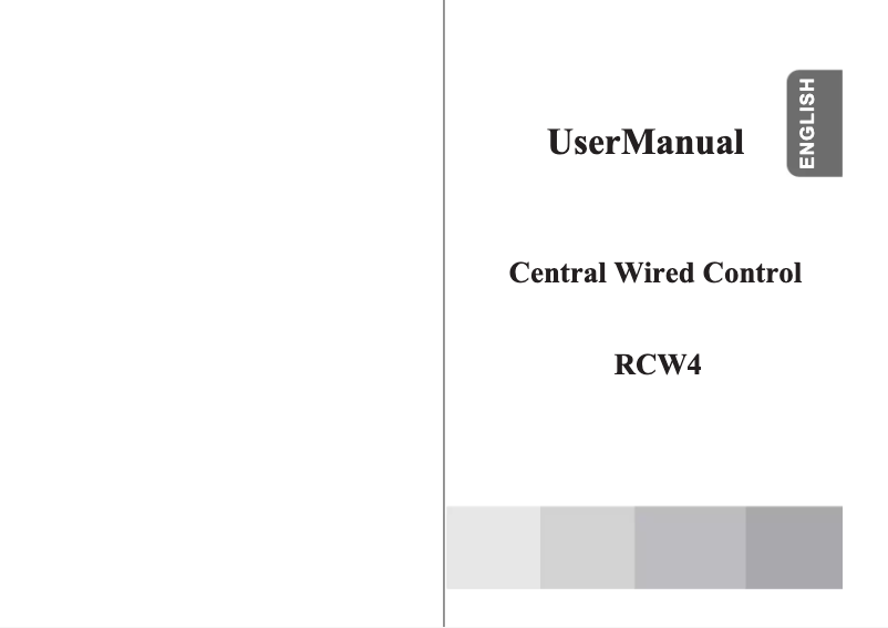 Imagen de la primera página del manual del dispositivo RCW4