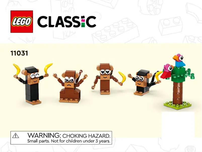 Page 1 de la notice Manuel utilisateur Lego Classic 11031