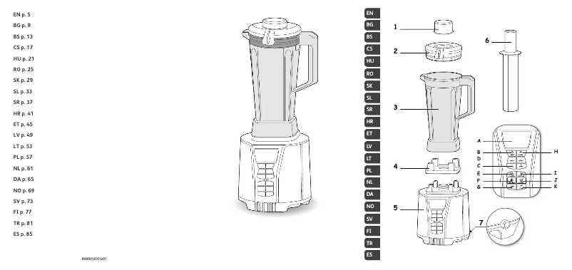 Image de la première page du manuel de l'appareil Ultrablend+ BL936E