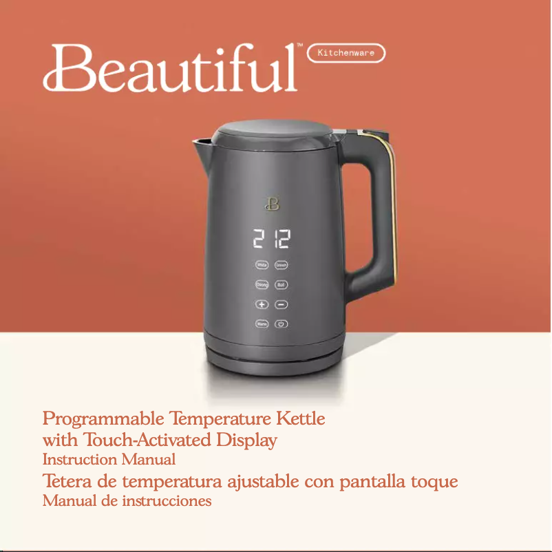 Image de la première page du manuel de l'appareil 1.7L Programmable Temperature with Touch-Activated Display