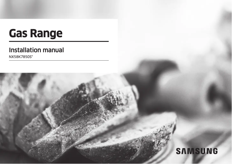 Page 1 de la notice Guide d'installation Samsung NX58K7850SS